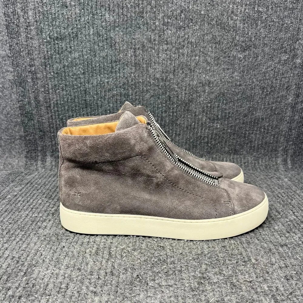 Frye Lena Zip Suede High Top Sneaker Bolt Grey Casual Women’s 9.5 M